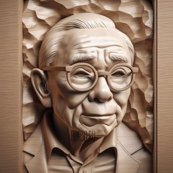 Soichiro Honda 1 stl model for CNC